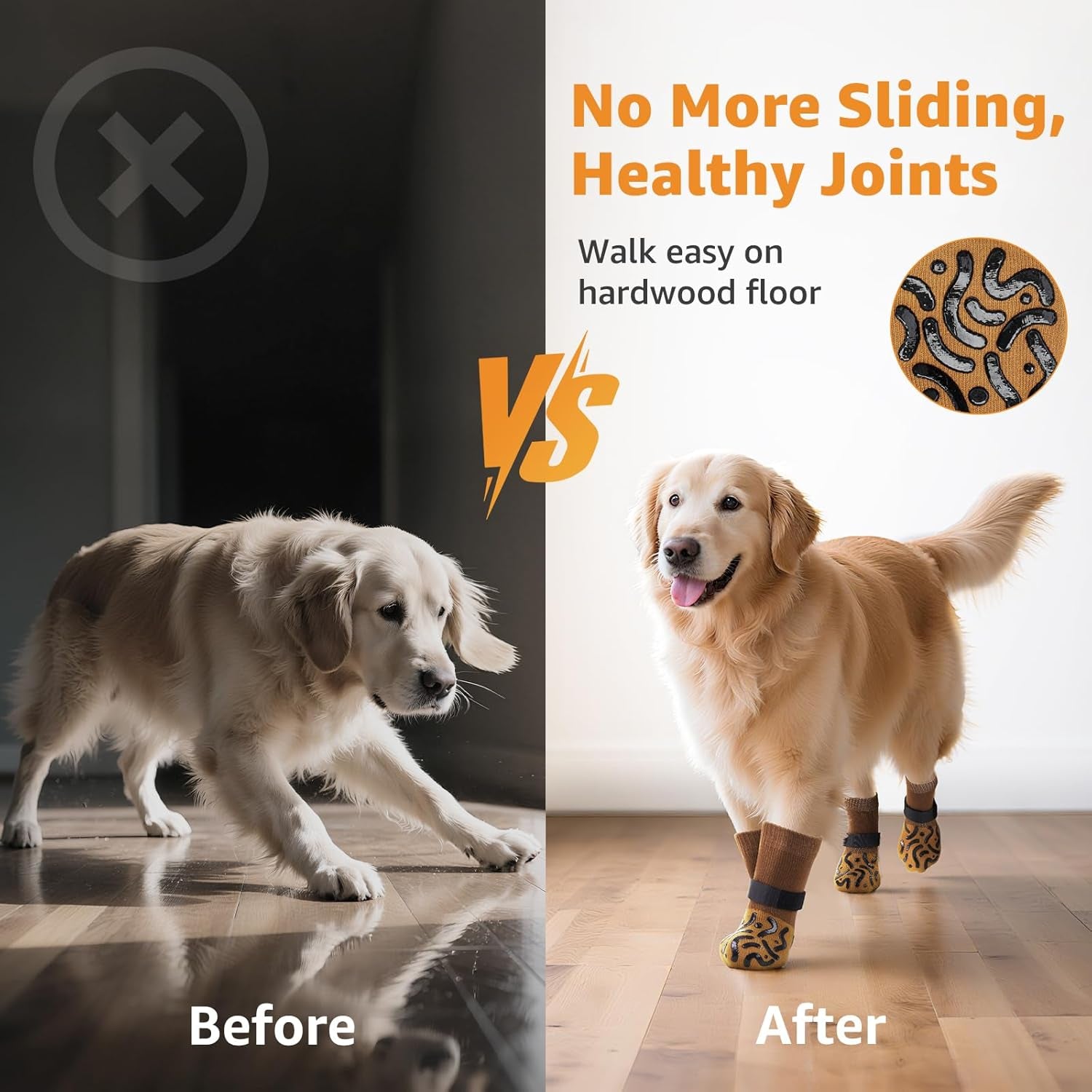 Anti-slip dog socks — additional product photo