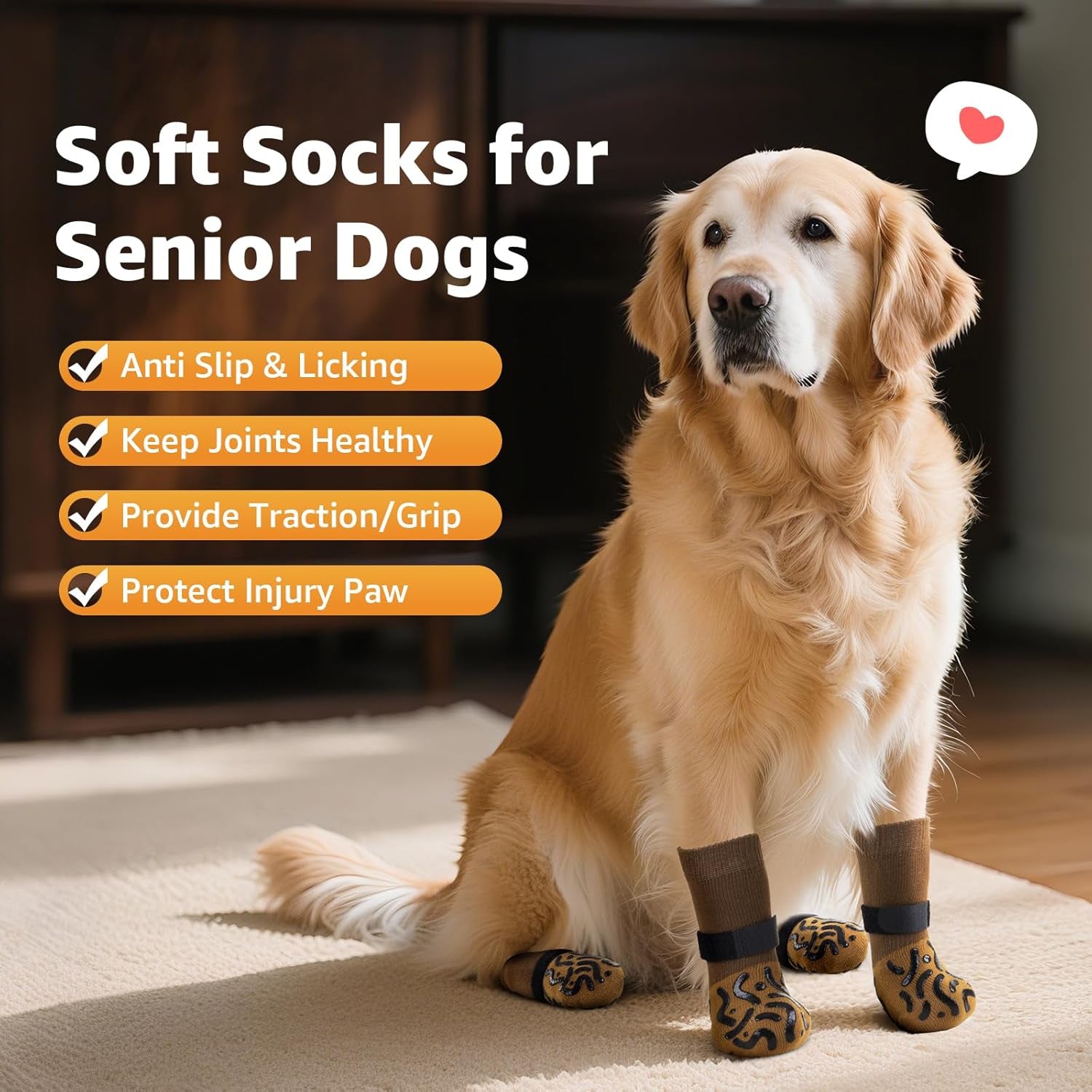 Anti-slip dog socks — additional product photo