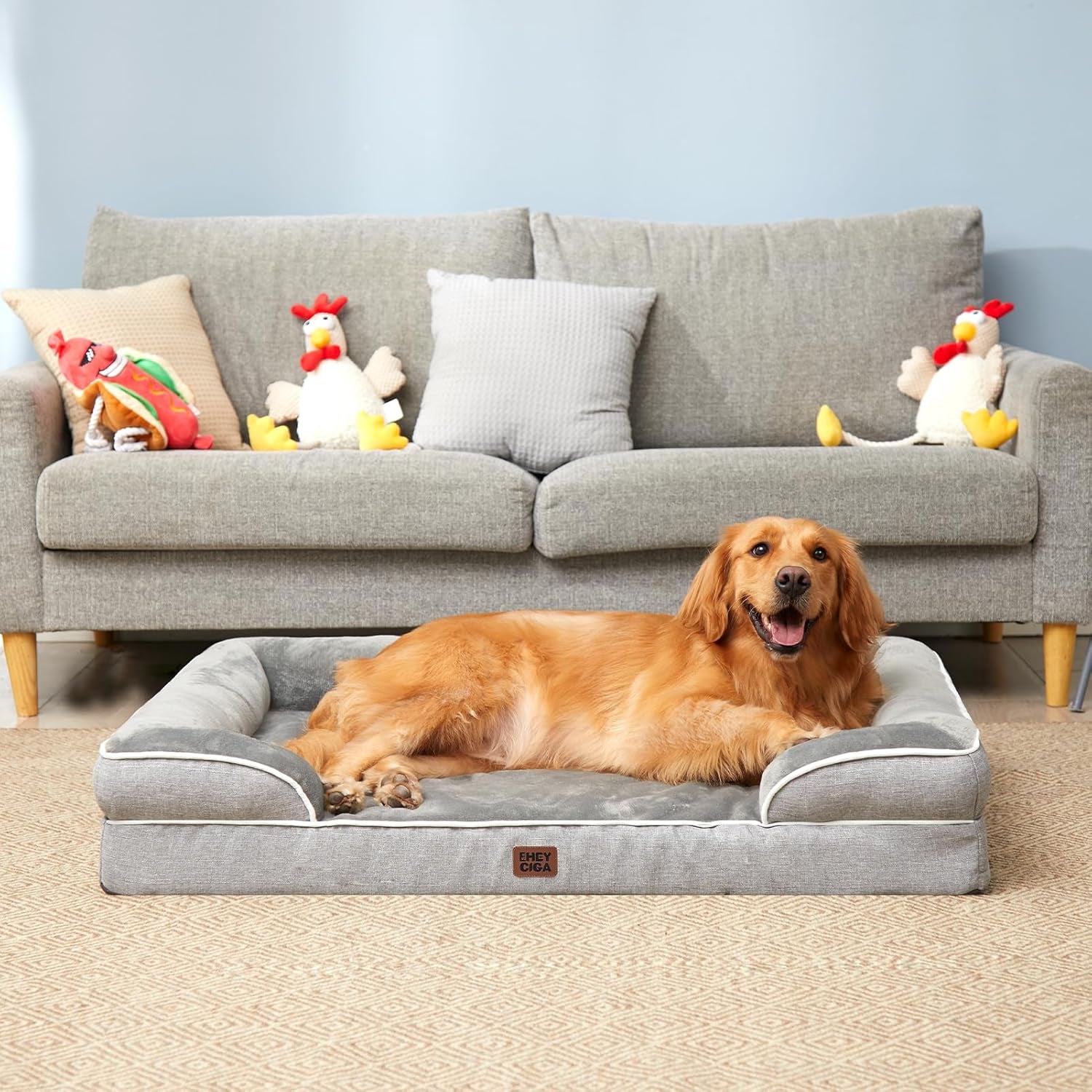 Supportive foam dog bed — additional product photo