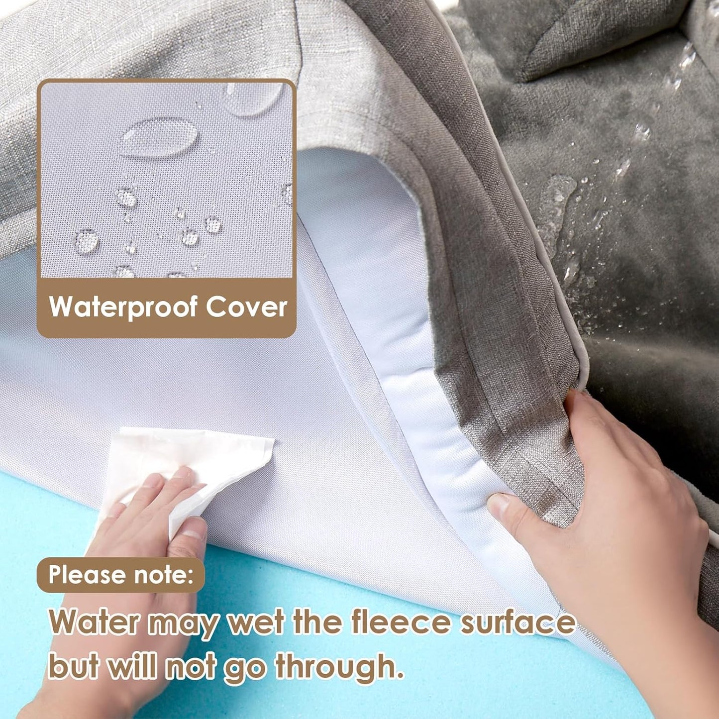 Supportive foam dog bed — additional product photo